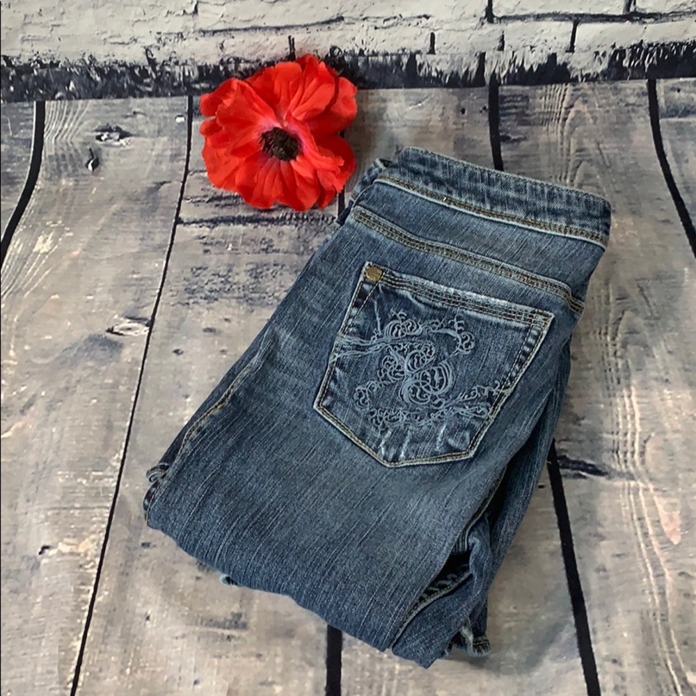 Isabel Distressed Silver Jeans Size 26